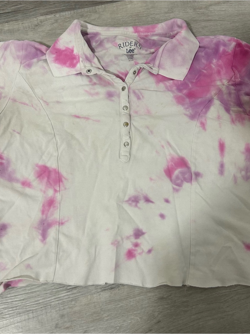 riders by lee cropped button down shirt